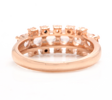 Load image into Gallery viewer, 1.35 Carats Natural Morganite and Diamond 14K Solid Rose Gold Ring