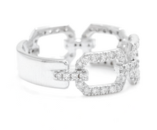 Load image into Gallery viewer, Splendid 0.50 Carats Natural Diamond 14K Solid White Gold Ring