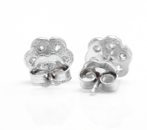 Exquisite 0.45 Carats Natural Diamond 14K Solid White Gold Stud Earrings