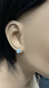 Exquisite 0.45 Carats Natural Diamond 14K Solid White Gold Stud Earrings