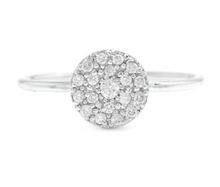 Load image into Gallery viewer, Splendid 0.15 Carats Natural Diamond 14K Solid White Gold Ring