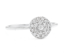 Load image into Gallery viewer, Splendid 0.15 Carats Natural Diamond 14K Solid White Gold Ring