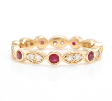 Load image into Gallery viewer, Impressive Natural Untreated Ruby and Natural Diamond 14K White Gold Ring