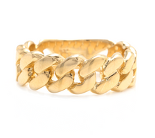 Load image into Gallery viewer, Amazing 14K Solid Yellow Gold Unisex Cuban Link Ring