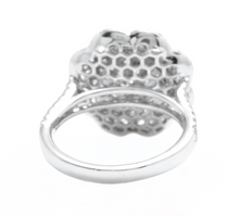 Load image into Gallery viewer, Estate Splendid 1.38 Carats Natural Diamond 14K Solid White Gold Ring