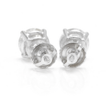 Load image into Gallery viewer, Exquisite 1.80 Carats Natural Diamond 14K Solid White Gold Stud Earrings