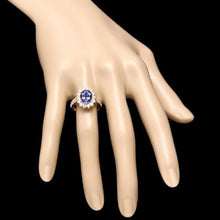 Load image into Gallery viewer, 3.85 Carats Natural Very Nice Looking Tanzanite and Diamond 14K Solid Yellow Gold Ring