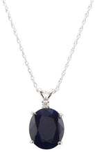 Load image into Gallery viewer, 8.55Ct Natural Sapphire and Diamond 14K Solid White Gold Necklace