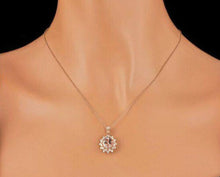 Load image into Gallery viewer, 3.65Ct Natural Morganite and Diamond 14K Solid Rose Gold Necklace