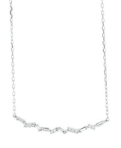 0.40Ct Splendid 14k Solid White Gold Chain Necklace