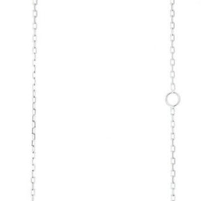 0.40Ct Splendid 14k Solid White Gold Chain Necklace