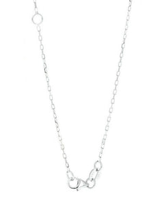 0.40Ct Splendid 14k Solid White Gold Chain Necklace