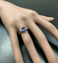 Load image into Gallery viewer, 1.86 Carats Natural Very Nice Looking Tanzanite and Diamond 14K Solid White Gold Ring