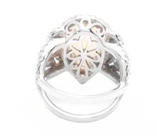Load image into Gallery viewer, 7.15 Carats Natural Impressive Yellow Topaz and Diamond 14K White Gold Ring