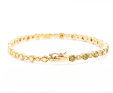 Load image into Gallery viewer, Very Impressive 1.84 Carats Natural Fancy Color Diamond 14K Solid Yellow Gold Bangle Bracelet