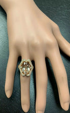 Load image into Gallery viewer, 6.15 Carats Impressive Natural Morganite and Diamond 14K Solid Rose Gold Ring