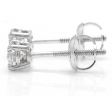 Load image into Gallery viewer, 0.50ct Natural Vs2-si1 Diamond 14k Solid White Gold Stud Earrings