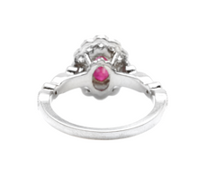 Load image into Gallery viewer, 1.60 Carats Natural Red Ruby and Diamond 14k Solid White Gold Ring