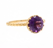 Load image into Gallery viewer, 2.00 Carats Natural Amethyst 14k Solid Yellow Gold Ring
