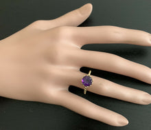 Load image into Gallery viewer, 2.00 Carats Natural Amethyst 14k Solid Yellow Gold Ring