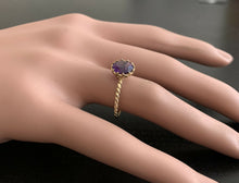Load image into Gallery viewer, 2.00 Carats Natural Amethyst 14k Solid Yellow Gold Ring