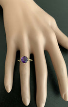 Load image into Gallery viewer, 2.00 Carats Natural Amethyst 14k Solid Yellow Gold Ring