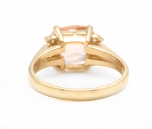Load image into Gallery viewer, 2.12 Carats Natural Morganite and Diamond 14k Solid Yellow Gold Ring