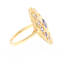 Load image into Gallery viewer, 2.44 Carats Natural Tanzanite and Diamond 14k Solid Yellow Gold Ring
