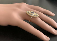 Load image into Gallery viewer, 2.44 Carats Natural Tanzanite and Diamond 14k Solid Yellow Gold Ring