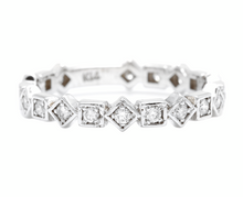 Load image into Gallery viewer, 0.40Ct Natural Diamond 14K Solid White Gold Band Ring