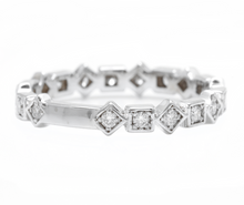 Load image into Gallery viewer, 0.40Ct Natural Diamond 14K Solid White Gold Band Ring