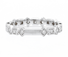 Load image into Gallery viewer, 0.40Ct Natural Diamond 14K Solid White Gold Band Ring
