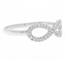 Load image into Gallery viewer, 0.20Ct Natural Diamond 14K Solid White Gold Infinity Band Ring