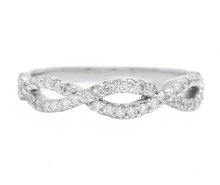 Load image into Gallery viewer, 0.50Ct Natural Diamond 14K Solid White Gold Band Ring