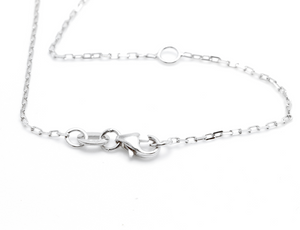 0.40Ct Stunning 14K Solid White Gold Diamond Necklace