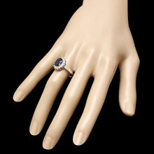 Load image into Gallery viewer, 2.20 Carats Natural Blue Sapphire and Diamond 14K Solid White Gold Ring