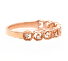 Load image into Gallery viewer, Natural Diamond 14K Solid Rose Gold Band Ring