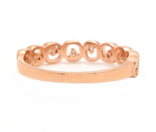 Load image into Gallery viewer, Natural Diamond 14K Solid Rose Gold Band Ring
