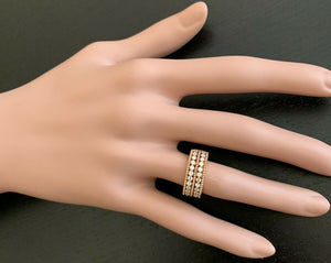 0.70Ct Natural Diamond 14K Solid Rose Gold Band Ring