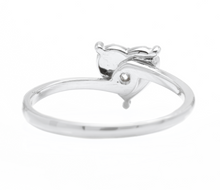 Load image into Gallery viewer, 0.35Ct Natural Diamond 14K Solid White Gold Heart Ring