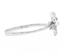 Load image into Gallery viewer, 0.25Ct Natural Diamond 14K Solid White Gold Butterfly Ring