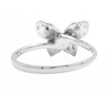Load image into Gallery viewer, 0.25Ct Natural Diamond 14K Solid White Gold Butterfly Ring