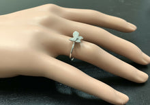 Load image into Gallery viewer, 0.25Ct Natural Diamond 14K Solid White Gold Butterfly Ring
