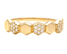 Load image into Gallery viewer, 0.20Ct Natural Diamond 14K Solid Yellow Gold Band Ring