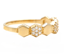 Load image into Gallery viewer, 0.20Ct Natural Diamond 14K Solid Yellow Gold Band Ring