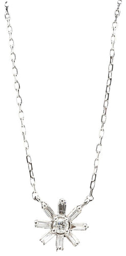 0.50Ct Stunning 14K Solid White Gold Diamond Necklace