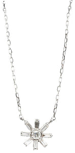 0.50Ct Stunning 14K Solid White Gold Diamond Necklace