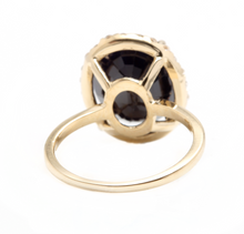 Load image into Gallery viewer, 7.50ct Natural Blue Sapphire and Diamond 14k Solid Yellow Gold Ring