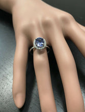 Load image into Gallery viewer, 2.40 Carats Natural Tanzanite and Diamond 14k Solid White Gold Ring