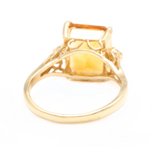 Load image into Gallery viewer, 4.08 Carats Natural Citrine and Diamond 14k Solid Yellow Gold Ring